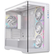 CAJA MICRO-ATX SEMITORRE EINAREX ZM800 RGB 4 FANS BLANCA EXCS-ZM-800R-W