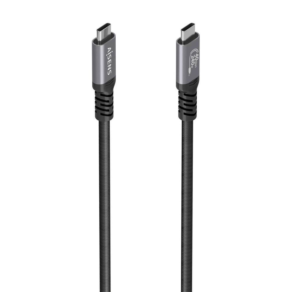 CABLE USB4 GEN3x2 ALU 40GBPS 240W E-MARK USB-CM-CM NEGRO 2M AISENS A156-0996