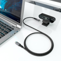 CABLE USB4 GEN3x2 ALU 40GBPS 240W E-MARK USB-CM-CM NEGRO 2M AISENS A156-0996