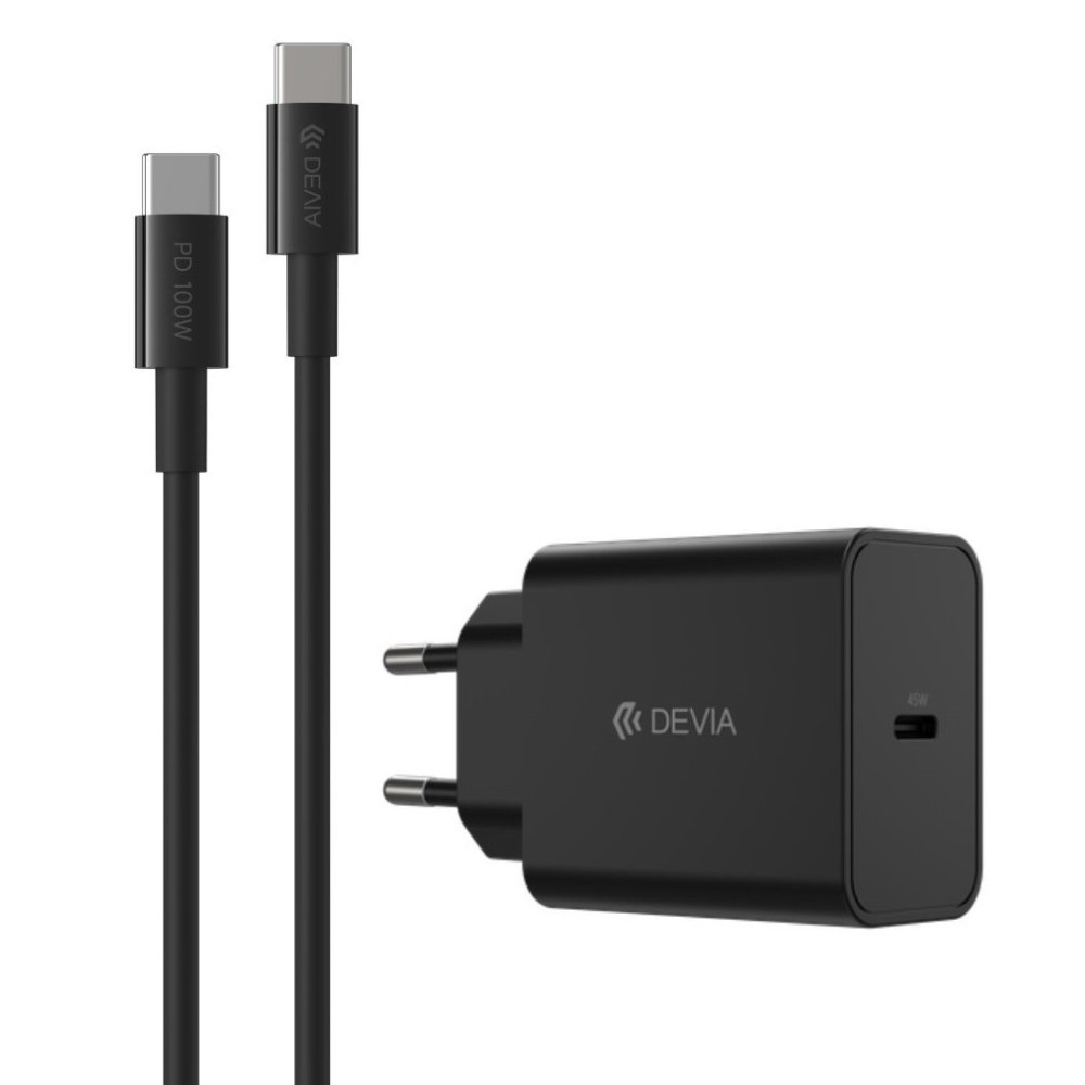 DEVIA CARGADOR ROCKET PD 45W + CABLE C-C