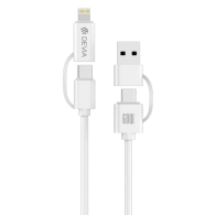 DEVIA CABLE LITE1 USBa - USBc + USBc - LIGHTNING 60W 1,2m