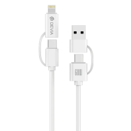 DEVIA CABLE LITE1 USBa - USBc + USBc - LIGHTNING 60W 1,2m