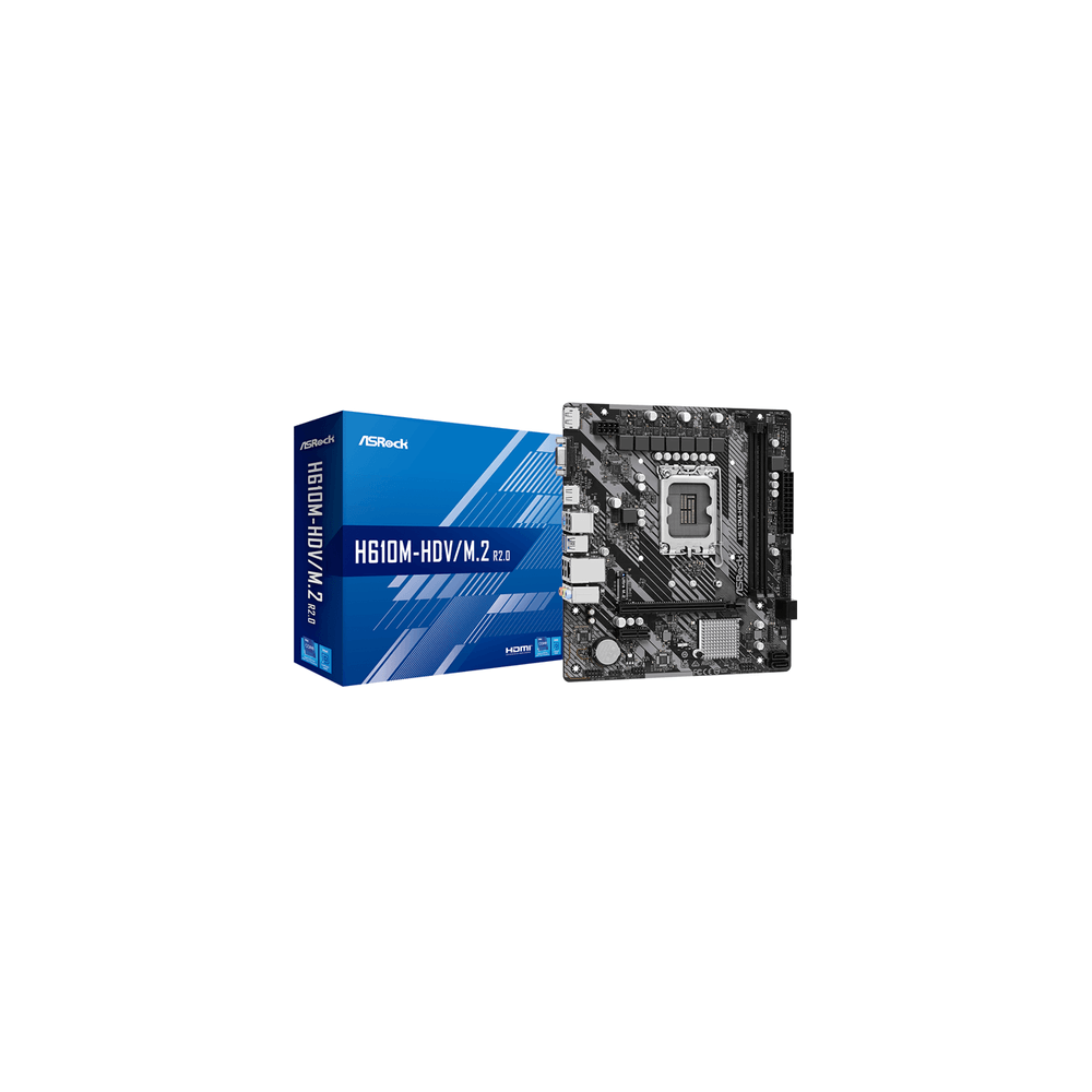 PB S1700 ASROCK H610M-HDV/M.2 R2.0 2DDR4 PCIE LAN 4SATA3 M2 HDMI MATX