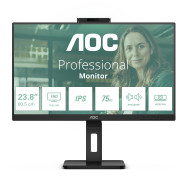 MONITOR 23.8 AOC PROFESIONAL 24P3QW IPS FHD 1920X1080 75HZ MM 2HDMI PIVOT NEGRO