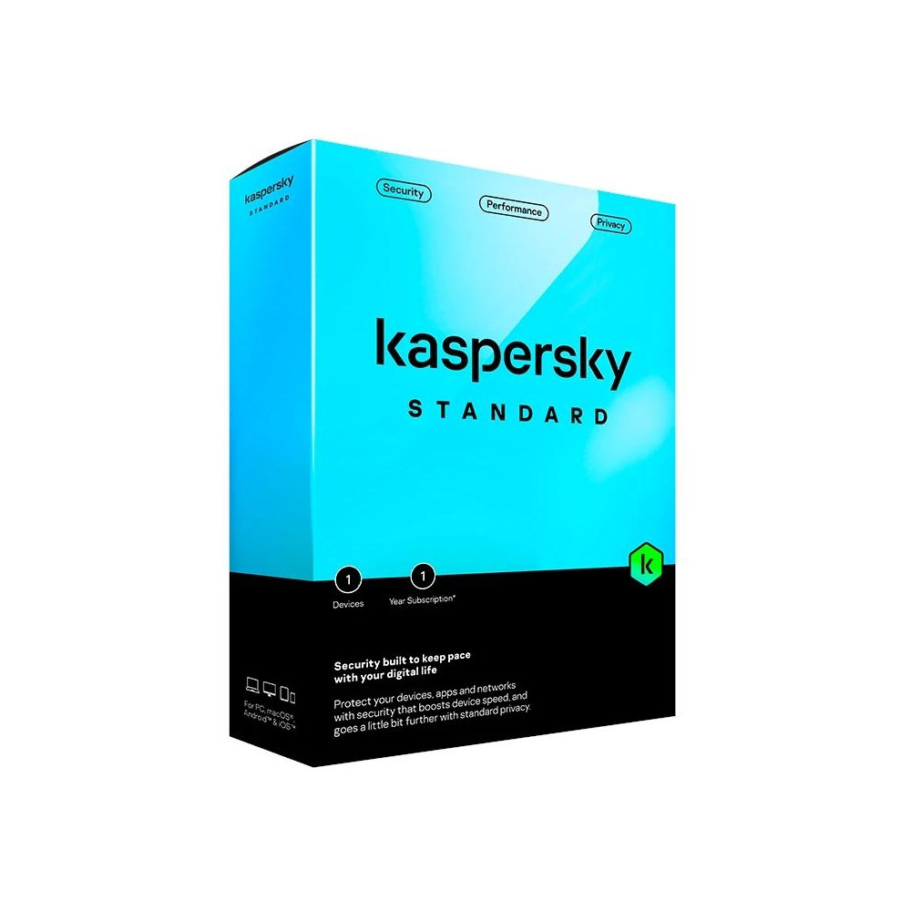 ANTIVIRUS KASPERSKY STANDARD 1 DISPOSITIVO 1 AÑO