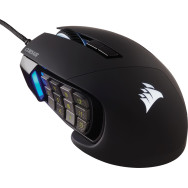 RATON CORSAIR USB GAMING SCIMITAR ELITE RGB OPTICO 16K DPI MOBA/MMO NEGRO