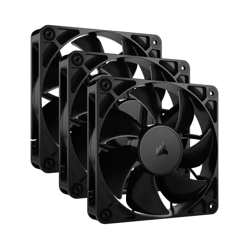 VENTILADOR CAJA ADICIONAL 12X12 CORSAIR RS120 BLACK TRIPLE PACK