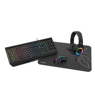 TECLADO + RATON + AURICULARES + ALFOMBRILLA KROM GAMING KENYA BUNDLE