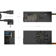 FUENTE ALIMENTACION TFX 500W CABLE ALIMENTA OEM NEGRA AISENS ASPC-500TFX-PSEBK