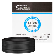 CABLE RED RJ45 CAT.5E UTP RIGIDO AWG24 EXTERIOR 305 M NANOCABLE 10.20304-EXT-BK