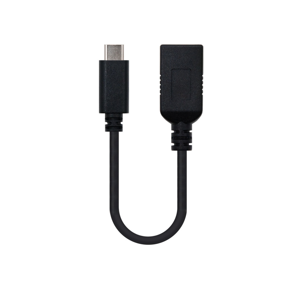 CABLE USB 3.1 GEN1 5GBPS 3A TIPO USB-CM-AH NEGRO 15CM NANOCABLE 10.01.4201