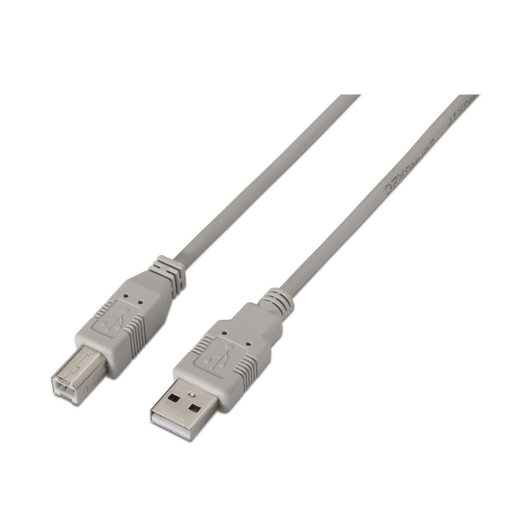 CABLE USB 2.0 IMPRESORA TIPO AM-BM BEIGE 1.8M AISENS A101-0002