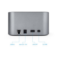 DOCK TOOQ 2xSATA 2.5p 3.5p USB 3.0 3.1 GEN1 GRIS TOOQ TQDS-805G