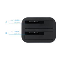 DOCK TOOQ 2xSATA 2.5p 3.5p USB 3.0 3.1 GEN1 GRIS TOOQ TQDS-805G