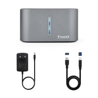 DOCK TOOQ 2xSATA 2.5p 3.5p USB 3.0 3.1 GEN1 GRIS TOOQ TQDS-805G