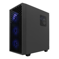 CAJA ATX COOLBOX GAMING GA300B GRIDLINE BLACK SIN FUENTE CRISTAL TEMPLADO ARGB