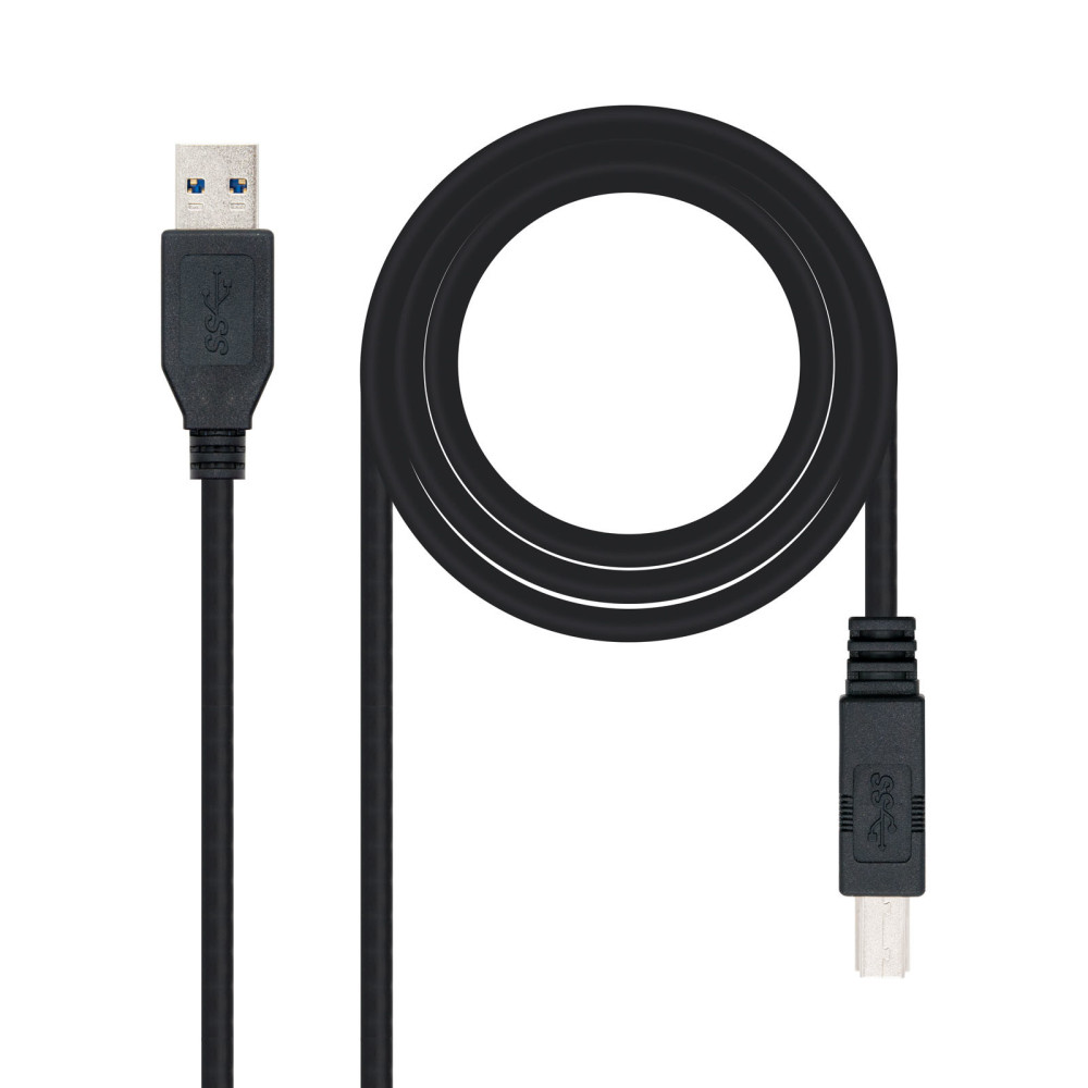 CABLE USB 3.0 IMPRESORA TIPO AM-BM NEGRO 2.0 M NANOCABLE 10.01.0802-BK