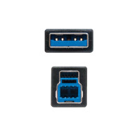 CABLE USB 3.0 IMPRESORA TIPO AM-BM NEGRO 2.0 M NANOCABLE 10.01.0802-BK