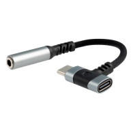 CABLE ADAPTADOR DE USB-CM A JACK 3.5+USB H 3A NEGRO 10CM NANOCABLE 10.24.1207