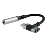 CABLE ADAPTADOR DE USB-CM A JACK 3.5+USB H 3A NEGRO 10CM NANOCABLE 10.24.1207