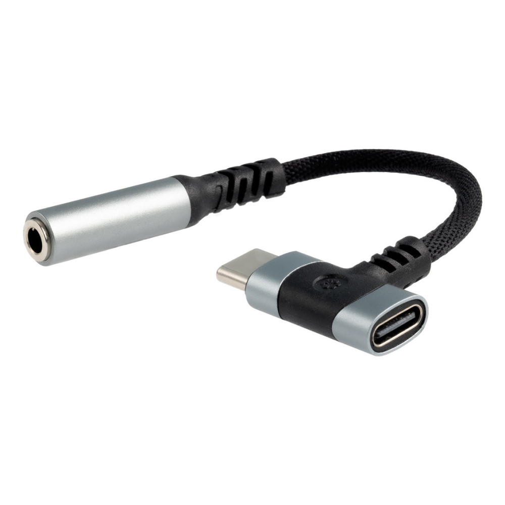 CABLE ADAPTADOR DE USB-CM A JACK 3.5+USB H 3A NEGRO 10CM NANOCABLE 10.24.1207