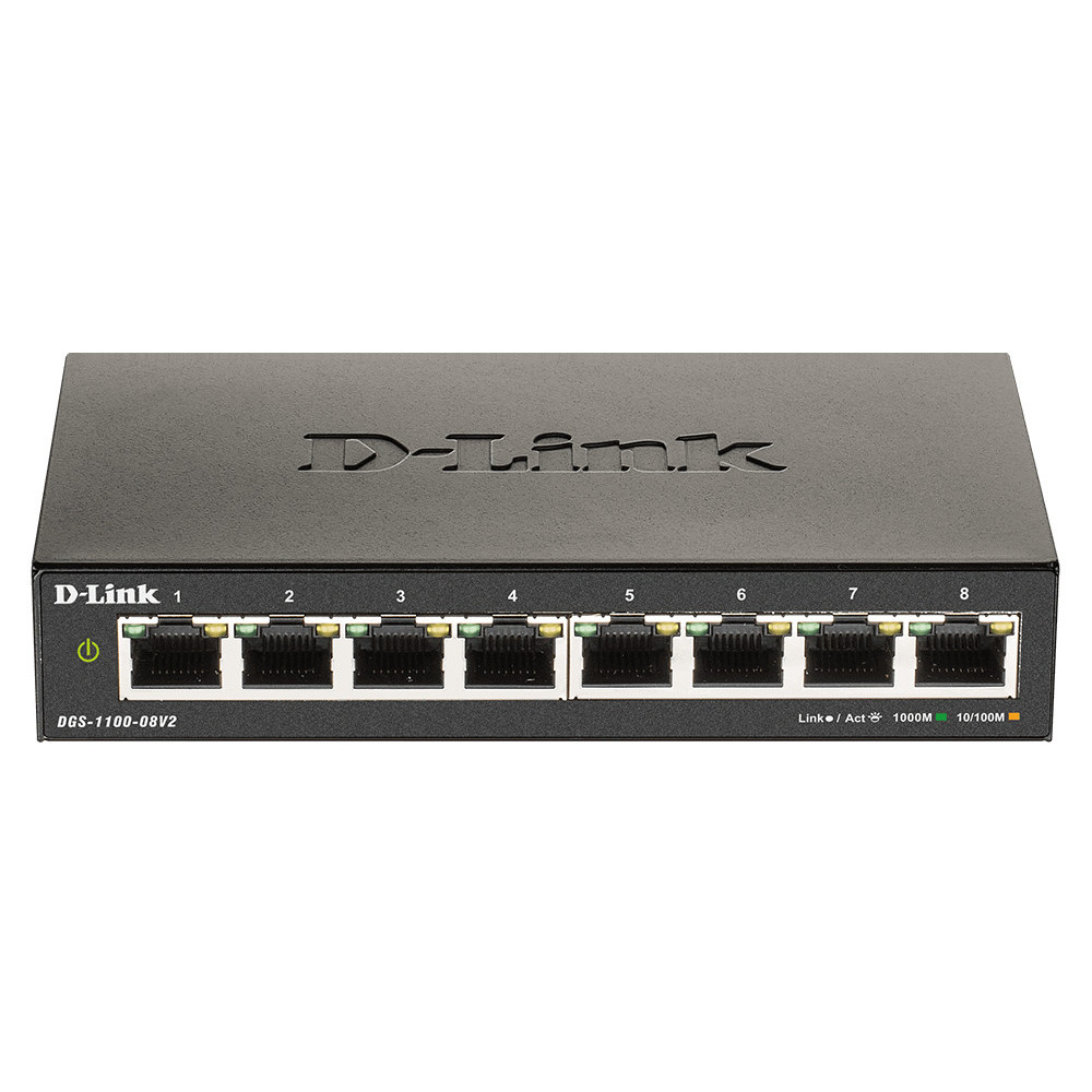 SWITCH D-LINK 8P DGS-1100-08V2 E 10 100 1000 EASYSMART