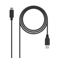 CABLE USB 3.1 GEN2 10GBPS 3A TIPO USB-CM-AM NEGRO 1.0M NANOCABLE 10.01.4001