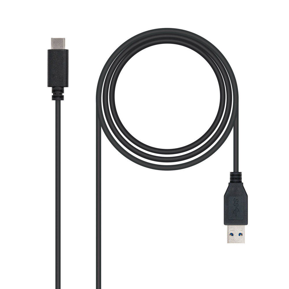 CABLE USB 3.1 GEN2 10GBPS 3A TIPO USB-CM-AM NEGRO 1.0M NANOCABLE 10.01.4001