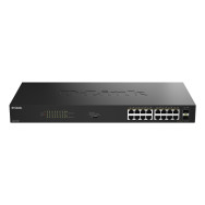 SWITCH D-LINK 16P DGS 1018P E GE POE(30W) + 2 PORTS SFP UNMANAGED 240W