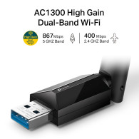 TARJETA INALAMBRICA USB TP-LINK ARCHER AC1300 WIFI USB T3U PLUS