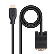 CABLE CONVERSOR VGA M A HDMI M NEGRO 1.8M NANOCABLE 10.15.4602