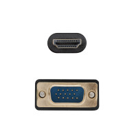 CABLE CONVERSOR VGA M A HDMI M NEGRO 1.8M NANOCABLE 10.15.4602