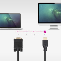 CABLE CONVERSOR VGA M A HDMI M NEGRO 1.8M NANOCABLE 10.15.4602