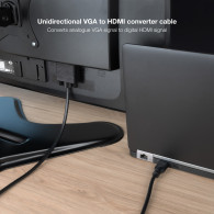 CABLE CONVERSOR VGA M A HDMI M NEGRO 1.8M NANOCABLE 10.15.4602