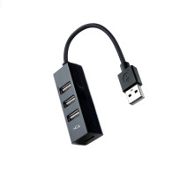 HUB USB 2.0 4xUSB2.0 USB-A M-USB2.0 H NEGRO 15 CM NANOCABLE 10.16.4404