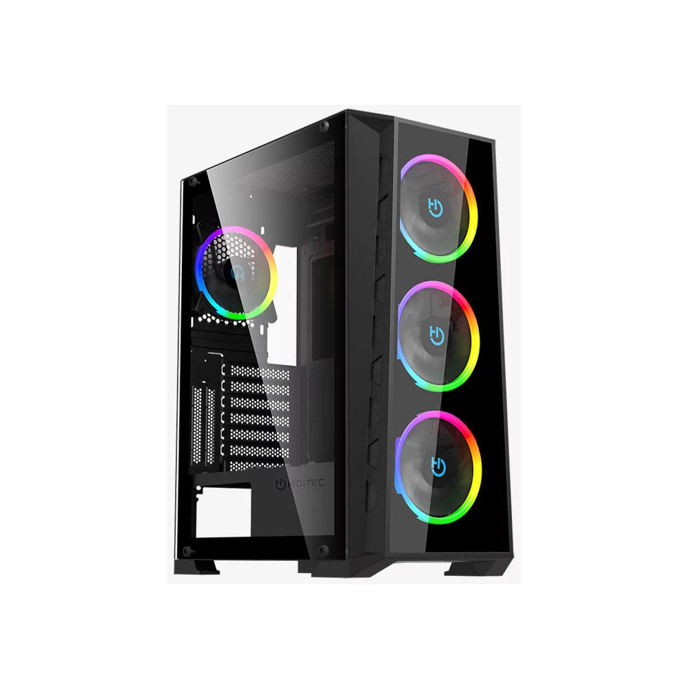 SEMITORRE GAMING HIDITEC MH12 GLASS ARGB SIN FUENTE NEGRO