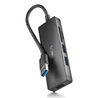 HUB USB NGS 4 PUERTOS USB 3.0 LECTOR DE TARJETA IHUB READER