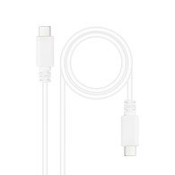 CABLE USB-C 2.0 3A USB-CM-USB-CM 1.5M NANOCABLE BLANCO 10.01.2301-L150-W