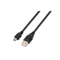 CABLE USB 2.0 TIPO AM-MINI BM NEGRO 1.0M AISENS A101-0024
