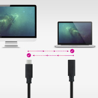 CABLE USB 3.2 GEN2x2 100W 4K 60Hz USB-C M H 1 M NANOCABLE 10.01.4501