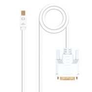 CABLE CONVERSOR MINI DP A DVI MINI DPM - DVIM BLANCO 5.0 M NANOCABLE 10.15.4205