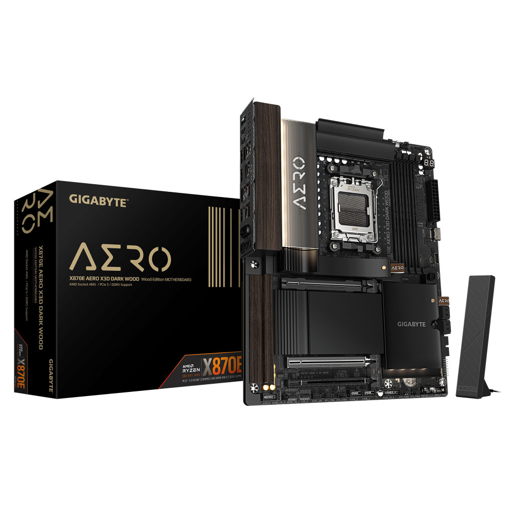 PB AMD SAM5 GIGABYTE X870E AERO X3D DARK WOOD WIFI7 4DRR5 HDMI SATA3 USB3.2 ATX