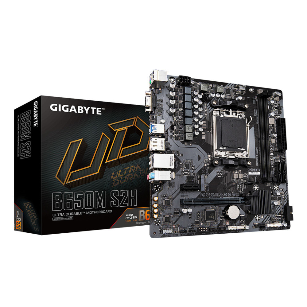 PB AMD SAM5 GIGABYTE B650M S2H 2DDR5 PCI4 4SATA3 USB3.0 HDMI VGA DP M2 MATX