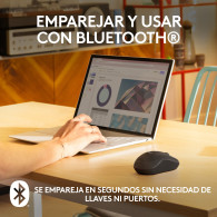 RATON LOGITECH INALAMBRICO M240 Silent DIESTRO ZURDO GRAFITO 910-007119