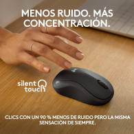 RATON LOGITECH INALAMBRICO M240 Silent DIESTRO ZURDO GRAFITO 910-007119