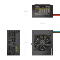 FUENTE ALIMENTACION SFX 500W OEM NEGRA AISENS ASPC-500SFX-SEOBK