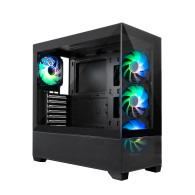 CAJA ATX COOLBOX GAMING GA250 VISION BLACK SIN FUENTE CRISTAL TEMPLADO ARGB