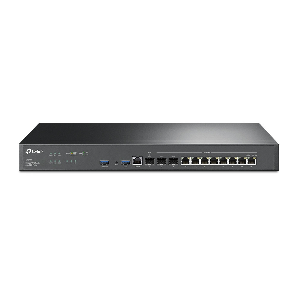 ROUTER TP-LINK OMADA ER8411 VPN GIGABIT ETHERNET 2 PUERTOS 10GE SFP+ NEGRO