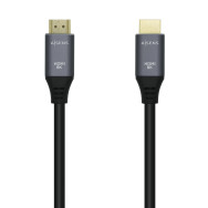 CABLE HDMI V2.1 8K 60HZ 48GBPS AM-AM GRIS NEGRO 2.0M AISENS A150-0428