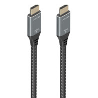 CABLE HDMI V2.1 ALTA VELOCIDAD 8K60HZ AM-AM GRIS-NEGRO 5.0M AISENS A150-0876